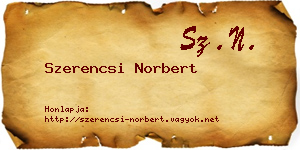 Szerencsi Norbert névjegykártya